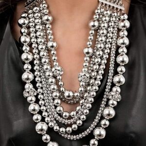 Luxurious Silver Layered Necklace